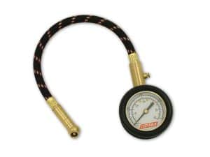 Flexible motorcycle tyre pressure gauge for Revelry Motorcycles enthusiasts.