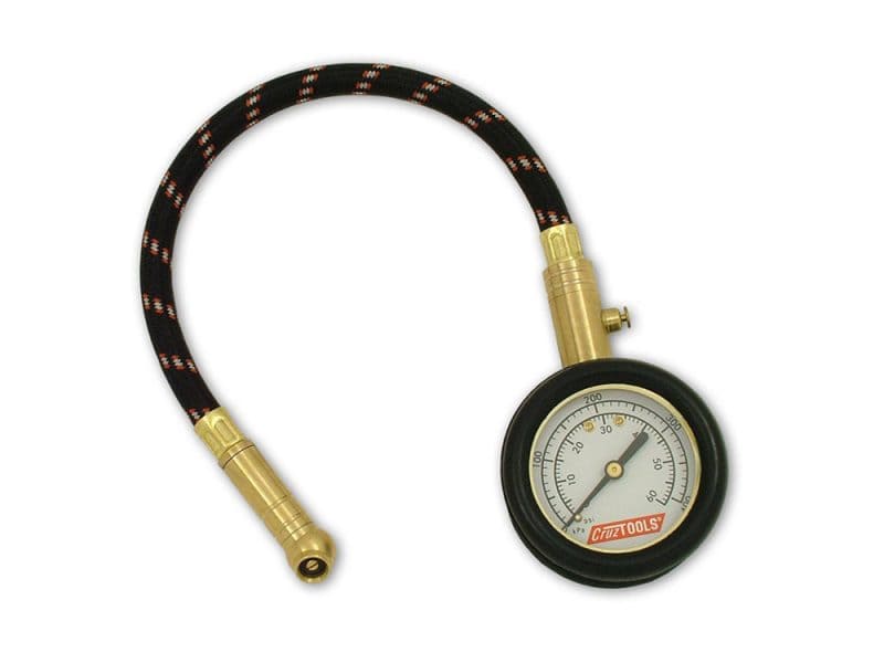 TyrePro Dial Tire Gauge - Analog Flexible motorcycle tyre pressure gauge for Revelry Motorcycles enthusiasts.