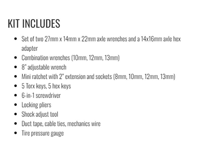 Reliable motorcycle repair tools kit with wrenches, screwdrivers, and pressure gauge.