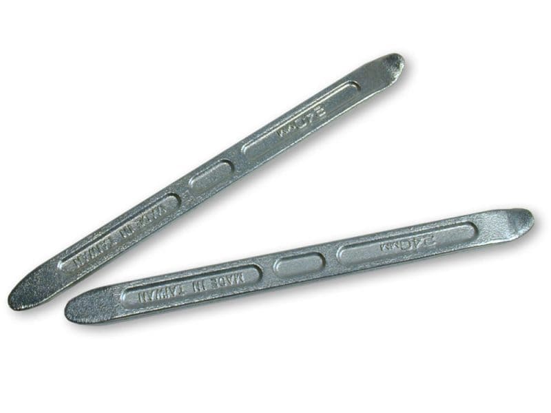 Precision metal lockout tag remover sticks for motorcycle safety tools.