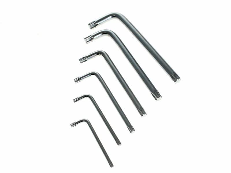 Full set of motorcycle hex Allen keys for Revelry Motorcycles, precision tools for bike maintenance and repairs.