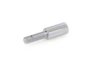 Metal motorcycle bolt with chrome finish, suitable for Revelry Motorcycles accessories and parts.