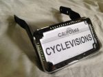 Vintage California bicycle license plate light, motorcycle style LED indicator for bikes.