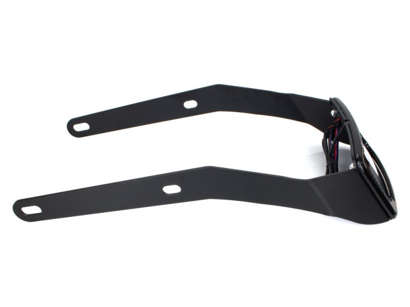Black motorcycle headlight bracket for Revelry Motorcycles accessories.