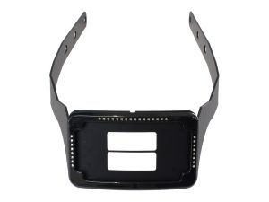 Bright motorcycle LED headlight mount for Revelry Motorcycles custom builds.