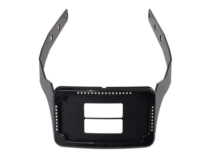 Tail Tidy Fender Eliminator Kit - Black with Run Bright motorcycle LED headlight mount for Revelry Motorcycles custom builds.