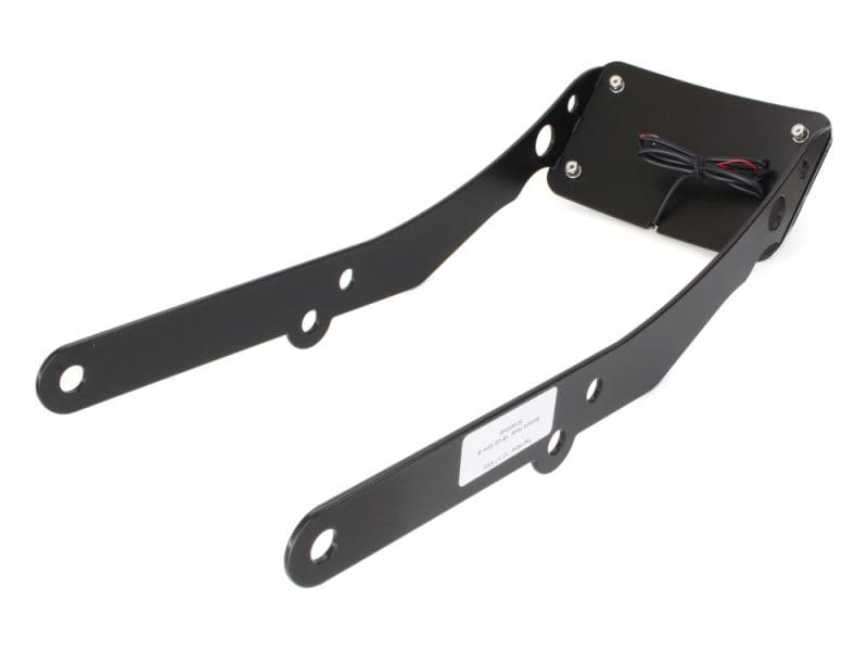 Motorcycle rear mounting bracket with wiring for Revelry Motorcycles.