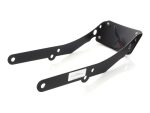 Lightweight black motorcycle headlight bracket for Revelry Motorcycles.