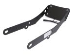 Motorcycle license plate holder for Revelry Motorcycles with LED light strip.