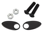 Replacement motorcycle footpeg mounting hardware kit with bolts and spacers.