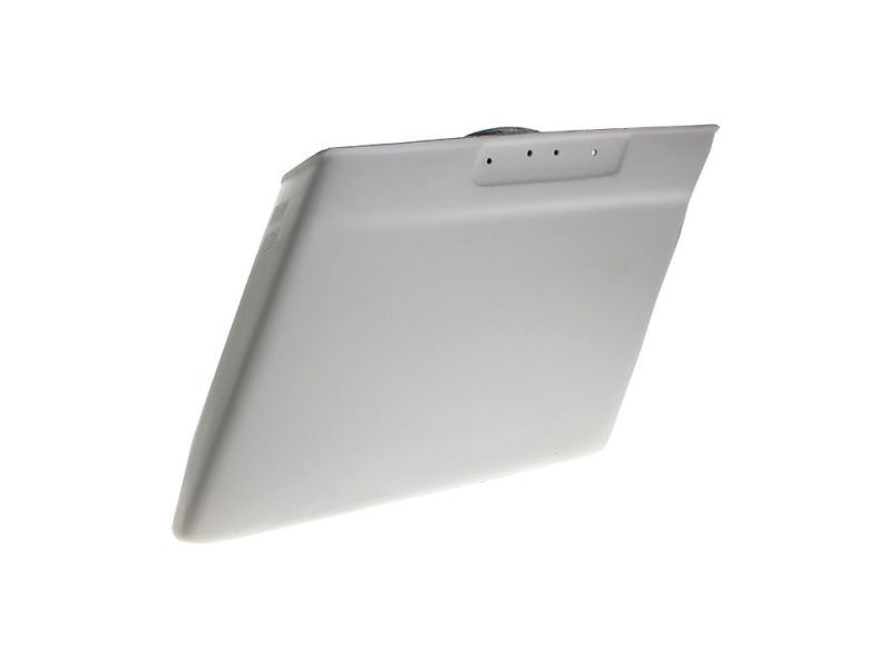 Light grey motorcycle battery cover, durable and weather-resistant.