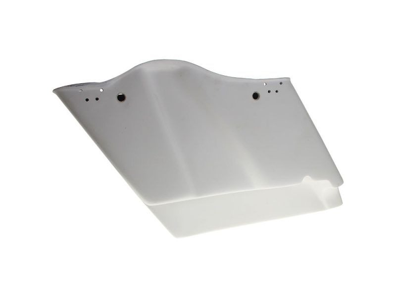 Light grey motorcycle fairing for Revelry Motorcycles.