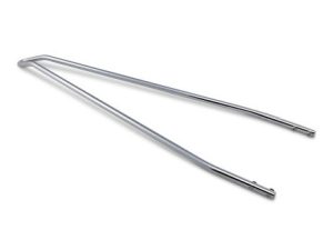 Stainless steel motorcycle luggage rack for Revelry Motorcycles.