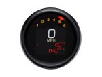 Digital motorcycle speedometer with odometer and trip meter for Revelry Motorcycles in Australia.
