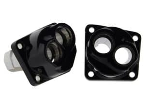 Black motorcycle cylinder head cover set for Revelry Motorcycles.