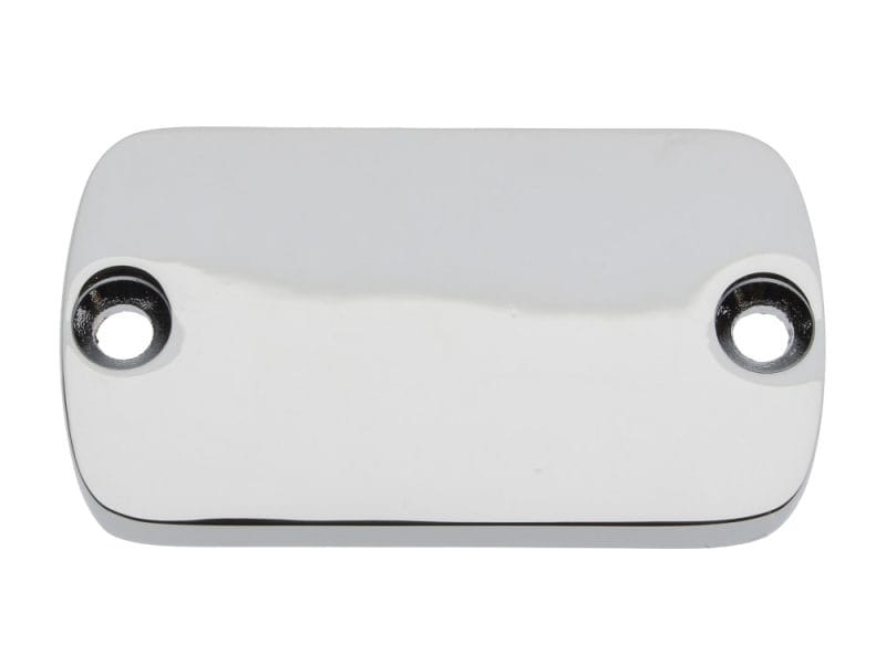 Chrome motorcycle mirror cover, original part for Revelry Motorcycles, Australian made protective accessory.