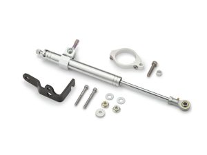 High-quality motorcycle steering damper and mounting hardware for Revelry Motorcycles.