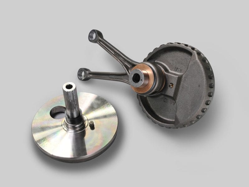 High-performance motorcycle engine components from Revelry Cycles for optimal riding experience.