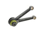High-performance motorcycle rear suspension linkage component for Revelry Motorcycles.
