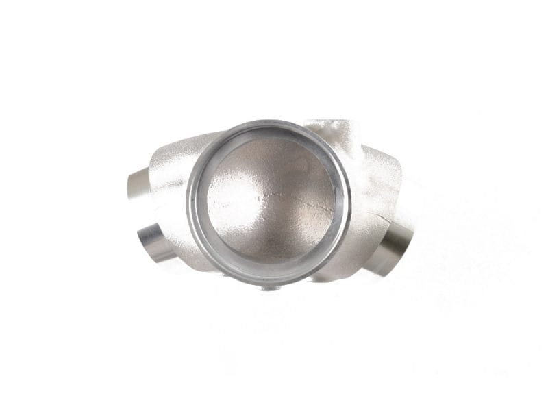 Aluminium motorcycle triple clamp for Revelry Motorcycles, durable bike component.