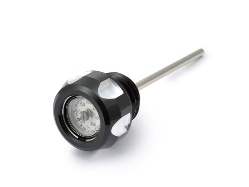 High-quality motorcycle temperature gauge with stainless steel probe for Revelry Motorcycles.