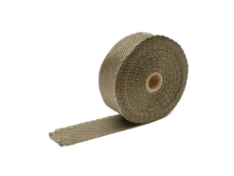 Titanium Heat Wrap. 2in. Wide x 50 Foot Roll. Breathable beige motorcycle handlebar tape roll for Revelry Motorcycles.