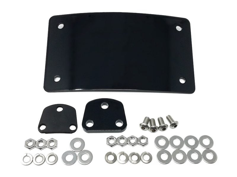 Black motorcycle mounting bracket kit for Revelry Motorcycles accessories.
