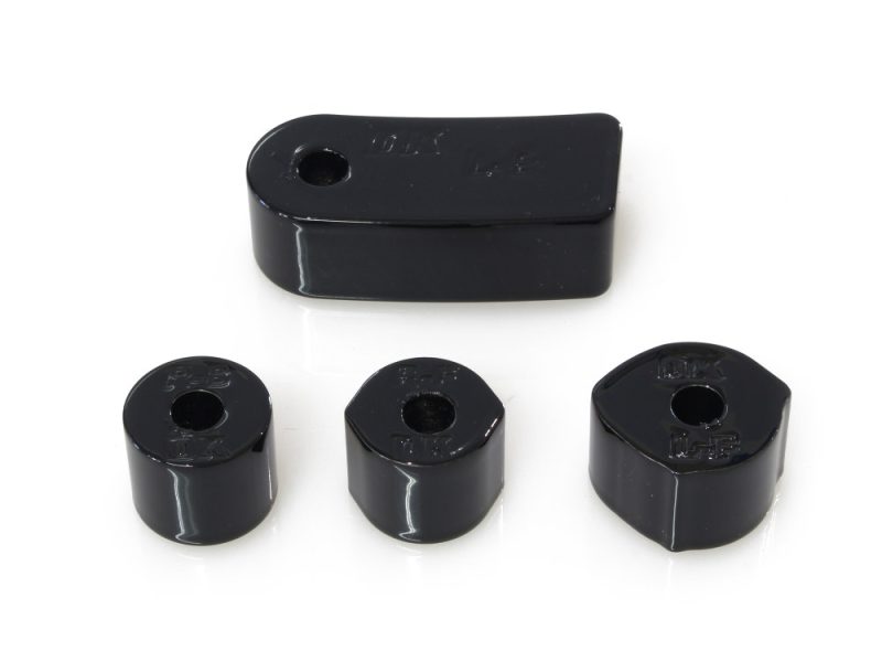 Front Floorboard Relocation Brackets - Black. Fits FL Softail 2018up.