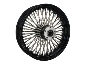High-performance motorcycle spoked wheel for Revelry Motorcycles, durable and lightweight.