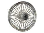 High-quality motorcycle spoked wheel for bicycle or motorcycle. Durable, polished, and reliable motorcycle wheel.