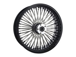 High-quality motorcycle spoked wheel for custom Revelry Motorcycles builds in Australia.