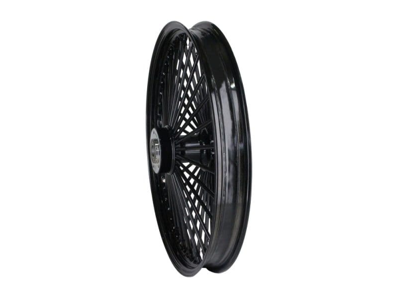 Auspufft / Wheel for Vintage Motorcycle, Black Spoked Alloy Rim, Riding Gear Accessory.