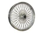 Spoked motorcycle wheel for vintage or custom bikes, high-quality motorcycle wheel.