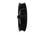 High-quality black motorcycle wheel for custom rebuilds and repairs - Revelry Motorcycles Australia.