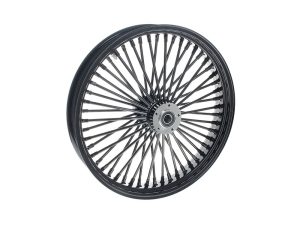 High-performance motorcycle spoked wheel for Revelry Motorcycles' custom bikes.