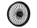 High-quality black motorcycle wheel for custom Revelry Motorcycles builds in Australia.