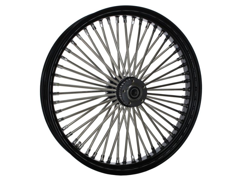 High-performance motorcycle spoked wheel for Revelry Motorcycles in Australia.