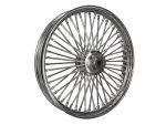 Polished motorcycle wheel with spokes for Revelry Motorcycles, Australian bike enthusiasts.