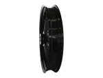 Black motorcycle wheel with spokes for vintage bikes | Revelry Motorcycles.