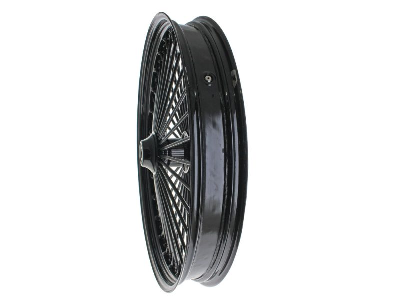 High-performance motorcycle wheel for Revelry Motorcycles, crafted for durability and style.