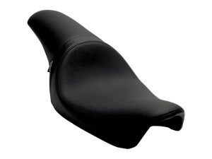 Comfortable black motorcycle seat for Revelry motorcycles, ideal for rider comfort and style.
