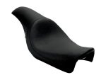 Comfortable black motorcycle seat for Revelry Motorcycles custom builds and upgrades.