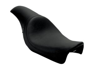 Comfortable black motorcycle seat for Revelry Motorcycles custom builds and upgrades.