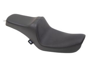 Black motorcycle seat for Revelry Motorcycles comfort and style.