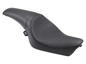 Comfortable black motorcycle seat for Revelry motorcycles and custom bikes.