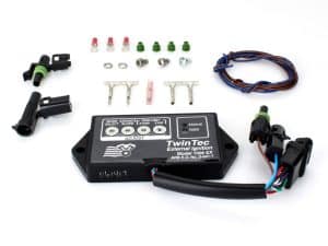 High-quality TwinTec external ignition module for motorcycles, with wiring and connectors for reliable ignition control.