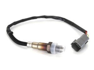 Oxygen sensor for motorcycle exhaust system, compatible with Revelry Motorcycles.