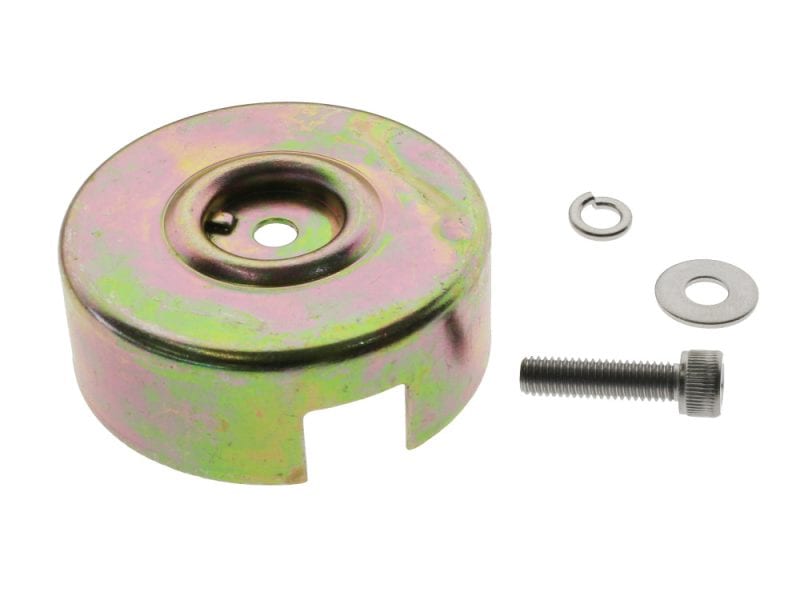 Small motorcycle part with bolt, washer, and clip for Revelry Motorcycles recovery.