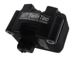 Twin Tec high output twin-cam coil for motorcycle ignition systems.