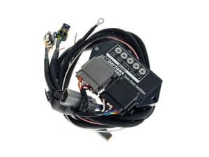 Revelry Motorcycle ECU wiring harness for motorcycle tuning and performance upgrades.